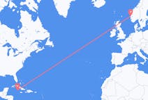 Flyrejser fra Lille Cayman, Caymanøerne til Bergen, Norge