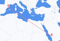 Flyreiser fra Abha, Saudi-Arabia til Barcelona, Spania