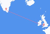 Flyrejser fra Narsarsuaq, Grønland til Cardiff, Wales
