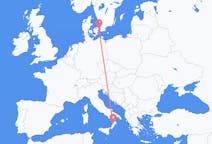 デンマーク、 コペンハーゲンから、デンマーク、ラメツィア テルメへ行きのフライト