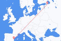 Flyreiser fra St. Petersburg, Russland til Valencia, Spania