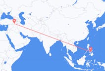 Flyreiser fra Cebu, Filippinene til Sirnak, Tyrkia