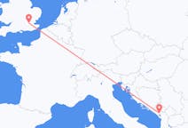 Flights from London to Podgorica