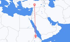 Flyreiser fra Shire, Etiopia til Gaziantep, Tyrkia
