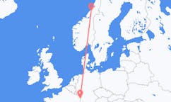 Flights from Namsos, Norway to Strasbourg, France