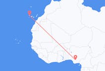 Flyg från Asaba, Nigeria till La Palma, Spanien