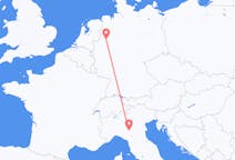Flyg från Parma till Münster