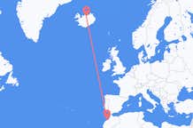 Flyg från Casablanca, Chile till Akureyri