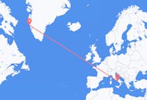 Flyg från Maniitsoq, Grönland till Neapel, Italien