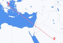 Loty z Al-Kasim, Arabia Saudyjska do Skiatos, Grecja