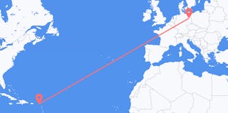 サン・バルテルミー島からドイツへのフライト
