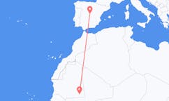 Flyrejser fra Nema til Madrid