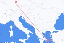 Vluchten van Neurenberg, Duitsland naar Paros, Griekenland