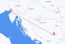 来自波斯尼亚和黑塞哥维那出发地 塞拉耶佛目的地 意大利的里雅斯特的航班