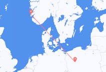 Vluchten uit Poznań, Polen naar Haugesund, Noorwegen