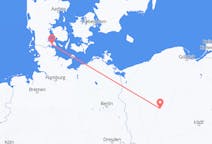 Flüge von Sønderburg, Dänemark nach Posen, Polen