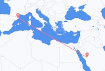 Vluchten van Medina, Benevento, Saoedi-Arabië naar Gerona, Spanje