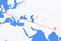 出发地 印度出发地 西尔恰尔目的地 法国巴黎的航班
