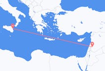 从大马士革飞往卡塔尼亞的航班