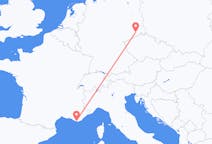 Flyg från Toulon, Frankrike till Dresden, Tyskland