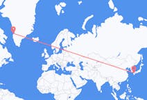 Flyreiser fra Fukuoka, Japan til Aasiaat, Grønland