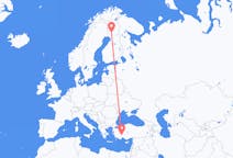 Flights from Isparta, Turkey to Rovaniemi, Finland