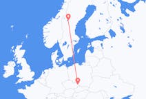 Vluchten van Ostrava, Tsjechië naar Östersund, Zweden