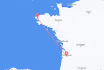 Flyreiser fra Bordeaux, Frankrike til Brest, Frankrike