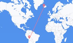 Loty z La Paz, Boliwia do Reykjavik, Islandia