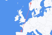Flights from Sogndal, Norway to Bilbao, Spain