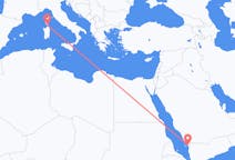 Flights from Jizan, Saudi Arabia to Figari, France