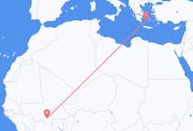 Flights from Bobo-Dioulasso, Burkina Faso to Plaka, Milos, Greece
