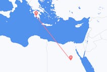 Fly fra Asyut til Kalamata
