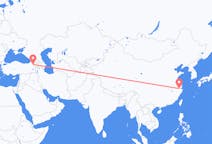 Flug frá Hangzhou, Kína til Kars, Tyrklandi