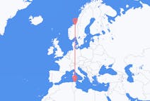 Flights from Tunis, Tunisia to Trondheim, Norway