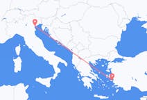 Flyreiser fra Samos, Hellas til Venezia, Italia