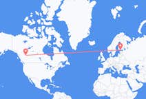 Flyrejser fra Dawson Creek, Canada til Helsinki, Finland