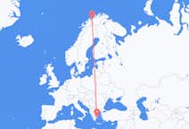 Flyg från Sørkjosen, Norge till Aten, Grekland