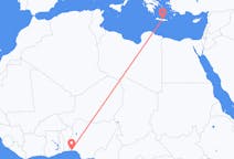 Flyg från Lagos, Nigeria till Heraklion, Grekland