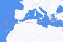 Flüge von Rhodos, Griechenland nach Villa Baleira, Portugal