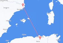 Flyreiser fra Constantine, Algerie til Girona, Spania