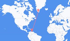 Flyg från Caracas, Venezuela till Qaqortoq, Grönland