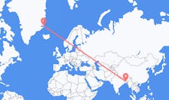 Flyg från Dhaka, Bangladesh till Ittoqqortoormiit, Grönland