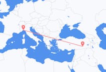 Flyrejser fra Diyarbakir, Tyrkiet til Genova, Italien