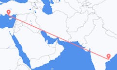 เที่ยวบิน จาก Rajahmundry, อินเดีย ไปยัง Gazipaşa, ตุรกี