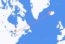 出发地 加拿大出发地 大薩德伯里目的地 冰岛雷克雅未克的航班