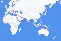 Flyreiser fra Moranbah, Australia til Thessaloniki, Hellas