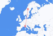 Flights from Ajaccio, France to Östersund, Sweden