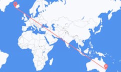 Flyrejser fra City of Newcastle, Australien til Reykjavík, Island