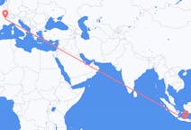 Flyreiser fra Semarang, Indonesia til Lyon, Frankrike